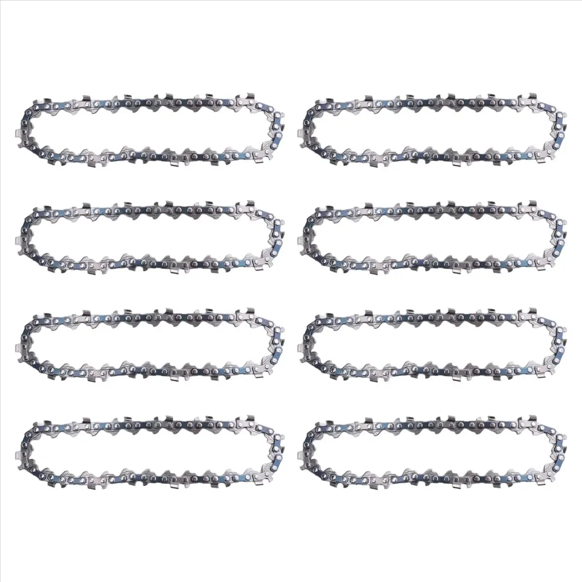 8 Pcs 4 Inch Mini Steel Chainsaw Chain Electric Pruning Saw Accessory Garden Tool Replacement