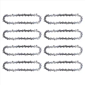 8 Pcs 4 Inch Mini Steel Chainsaw Chain Electric Pruning Saw Accessory Garden Tool Replacement