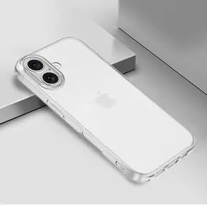 Ultra Thin Silicone Transparent TPU Case For Iphone 16 Pro Max ip16 promax 16 Plus 15 14 13 12 11 xs Fit Protective silicone Crystal clear soft Back Cover