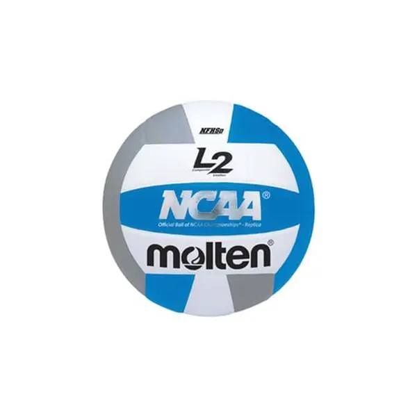 Molten L2 Premium Official Size Indoor Volleyball - Micro-Fiber Composite Cover, Uni-Bladder Cotton Core, Durable Build, Training Use, Blue/Gray/White, Comfortable Smooth Feel