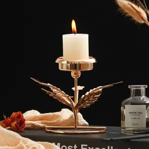 Flower Decorative Candle Holder, Metal Iron Art Indoor Decoration, Home Life Ornament, Handmade Metal Craft