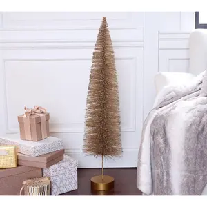 Kringle Express 36" Oversized Champagne Bottlebrush Tree