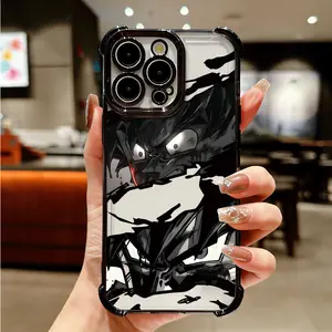 Dark EyePattern Electroplated Frame Phone Case for iPhone 11/12 Pro/13/14 Plus/15/16 E/17 Pro Max, Soft Silicone Shockproof Anti-Scratch Protection Phone Cover for Samsung Galaxy S22 S23 24 Plus 25 Ultra S26,Gift Ideas
