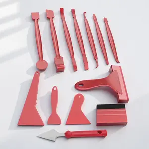 Professional 13-Piece Car Wrap Tool Kit with Squeegee Set for Window and Body Vinyl Film Scratch-Resistant Washable Auto Detailing Interior Tint Installation Equipment DIY Essential Cleaning Tools