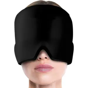 Migraine Relief Cap Soothing Headache Ice Face Mask Hot or Cold Therapy Odorless Gel for Migraine Sinus Tension Puffy Eyes Stress Hangover Comfort Solution - Tool, Shower Summervibes