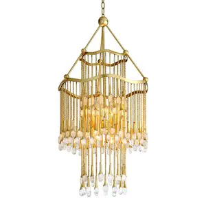 Kiara Chandelier - Luxurious Gold Leaf Finish, Sophisticated Charm for Elegant Spaces