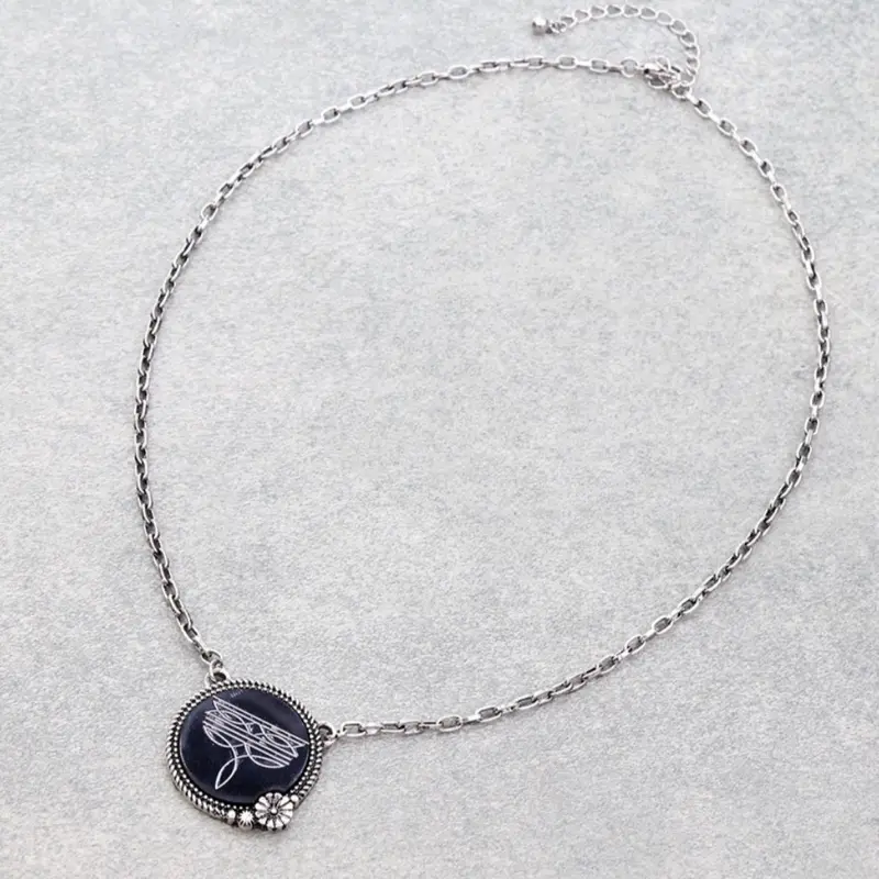 Western Boot Stitch Necklace