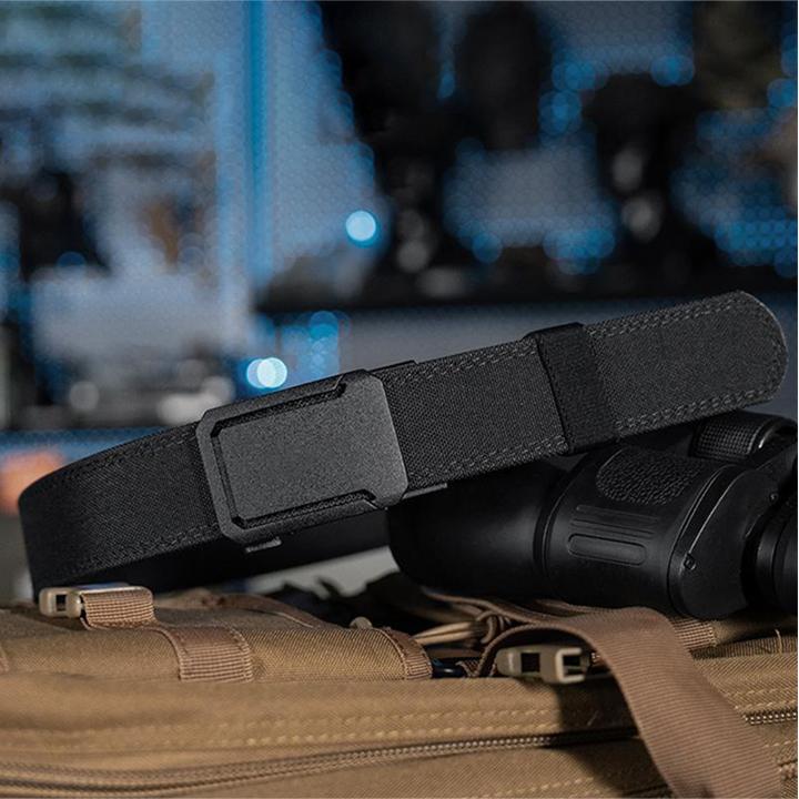 Belt 1.75" Stretch Ratchet Nylon Belt Reinforced Buckle Sport Belts CCW Belts, men's and women's tactical belt, outdoor hunting tactical belt, tactical automatic buckle men's belt