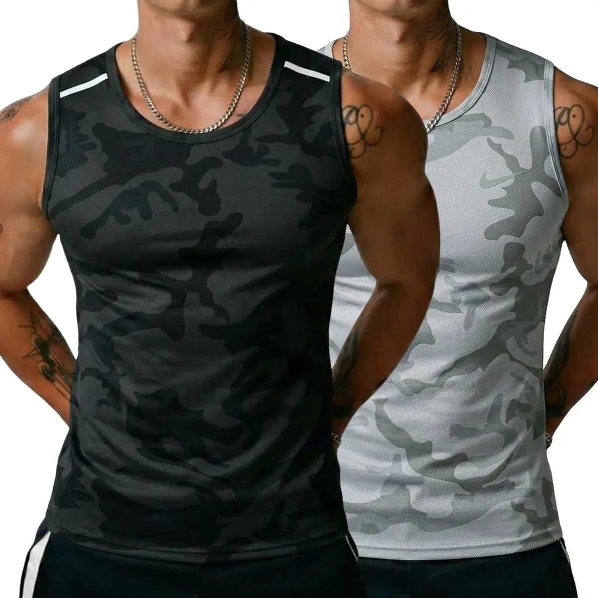 Men's Camouflage Quick-Dry Activewear Athletic Tank Top - Sleeveless Gym Tops, Breathable Fabric Athletic Training Apparel for Summer Fitness, Outdoor Sports