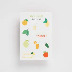 Citrus Fruits Sticker Sheet for Journal Planner Decoration High Quality Stickers