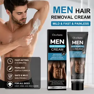 Men Hair Removal Cream – Fast & Painless Body Hair Remover for Men, Gentle & Safe Formula for Chest, Arms, Legs & Back, Smooth Skin in 5–10 Minutes, Easy At-Home Grooming