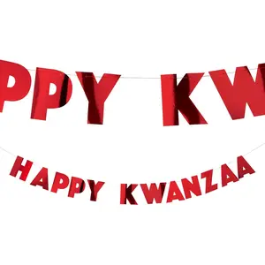 Iridescent Happy Kwanzaa Garland