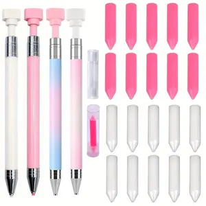 Diamond Art Painting Pen Set, 1 Count Adhesive Pen & 10pcs Replaceable Wax Tip, DIY Diamond Arts Colorful Painting Tool for Home School Office, Christmas Gift, Mother's Day Gift, Gift for Mom!