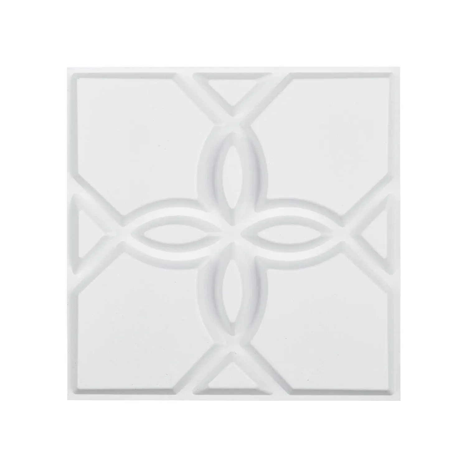 VEVOR 3D Wall Panels (33-Pieces), 11.81 x 11.81 in PVC Board, 32 Sq.Ft Coverage Floral Matte White Home Improvement Wall Decor for DIY Enthusiasts