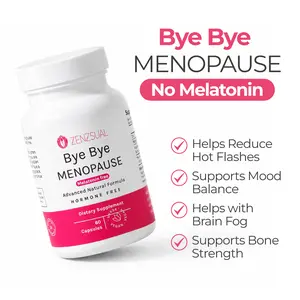 ZENZSUAL Bye Bye Menopause No Melatonin Hormone-Free Menopause Support for Women 40+ Plant Base Supplement Helps Reduce Hot Flashes Mood Balance - Healthcare, Fitness Sleep Aid Antioxidant
