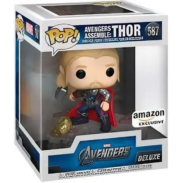 Funko Pop Marvel Avengers Thor #587 Deluxe Edition Amazon Exclusive Collectible Figure