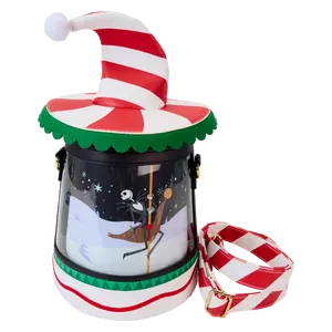 The Nightmare Before Christmas Candy Cane Carousel Spinning Figural Crossbody Bag