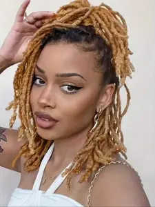 27# Dreadlock Extension Human Hair, 100% Permanent Huamn Hair Loc Extension, Can Be Dyed Bleached Curled Handmade Loc Extension for Men Women