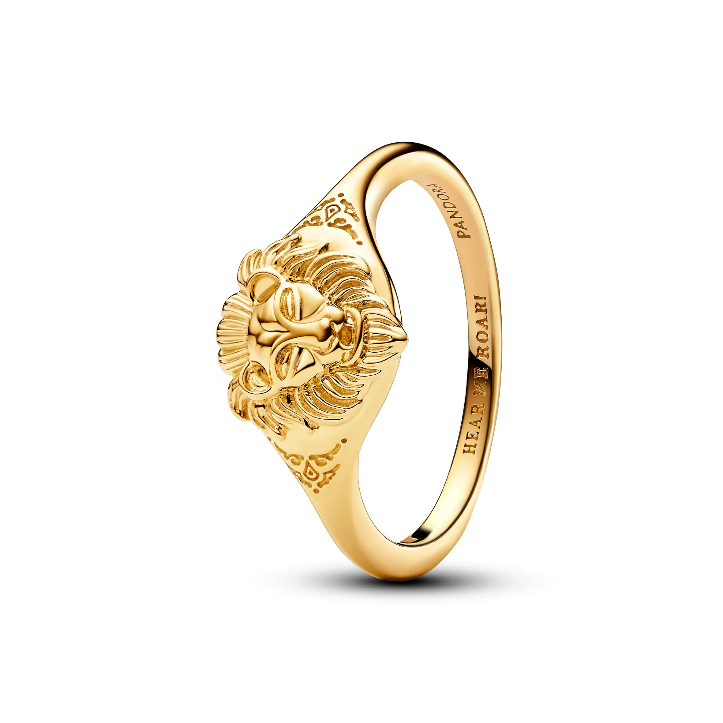 Pandora Game of Thrones Lannister Lion Ring 163139C00-54, Engraved, Unisex, Fan Gift