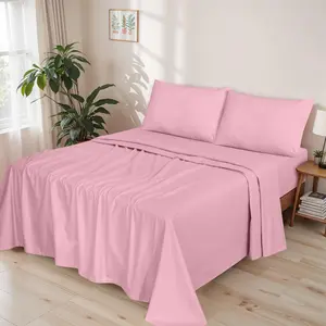 Ruvanti 100% Organic Flannel Sheets Double Brushed, Snug Fit, Warm & Cozy Sheet Set, Elegant Design, Soft Touch, for All Seasons, OEKO TEX Certified