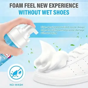 Shoe Care Foam Type Shoe Polish and Maintenance Spray, Quick Whitening Plastic Bottle with Sprayer, Essential Shoe Care Must-Have, Steppers Shoe Cleaner