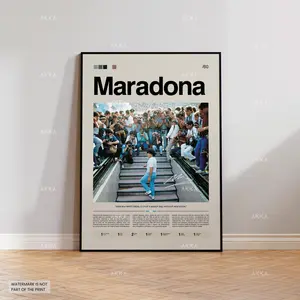 Diego Armando Maradona Poster, Maradona Napoli Wall Art, Framed Napoli Football Print, Maradona Fan Gift Idea, Football Wall Décor