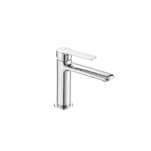 Momali Chrome Single Handle Bathroom Sink Faucet, Streamlined Long Spout Mixer Tap, Kitchen & Bath Basin Water Valve