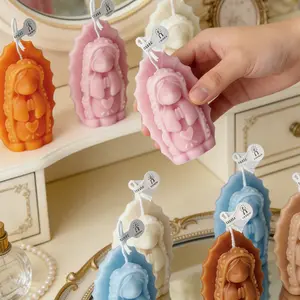 Handmade Guadalupe Aromatherapy Candle Decoration, 5.7cm X 2.24 Inches, 32g Weight, Unique Design, Perfect Gift Idea