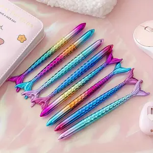 2pcs Mermaid Neutral Pens Random, Cute Stationery Set, Perfect for School & Office Use, Unique Design Writing Tools