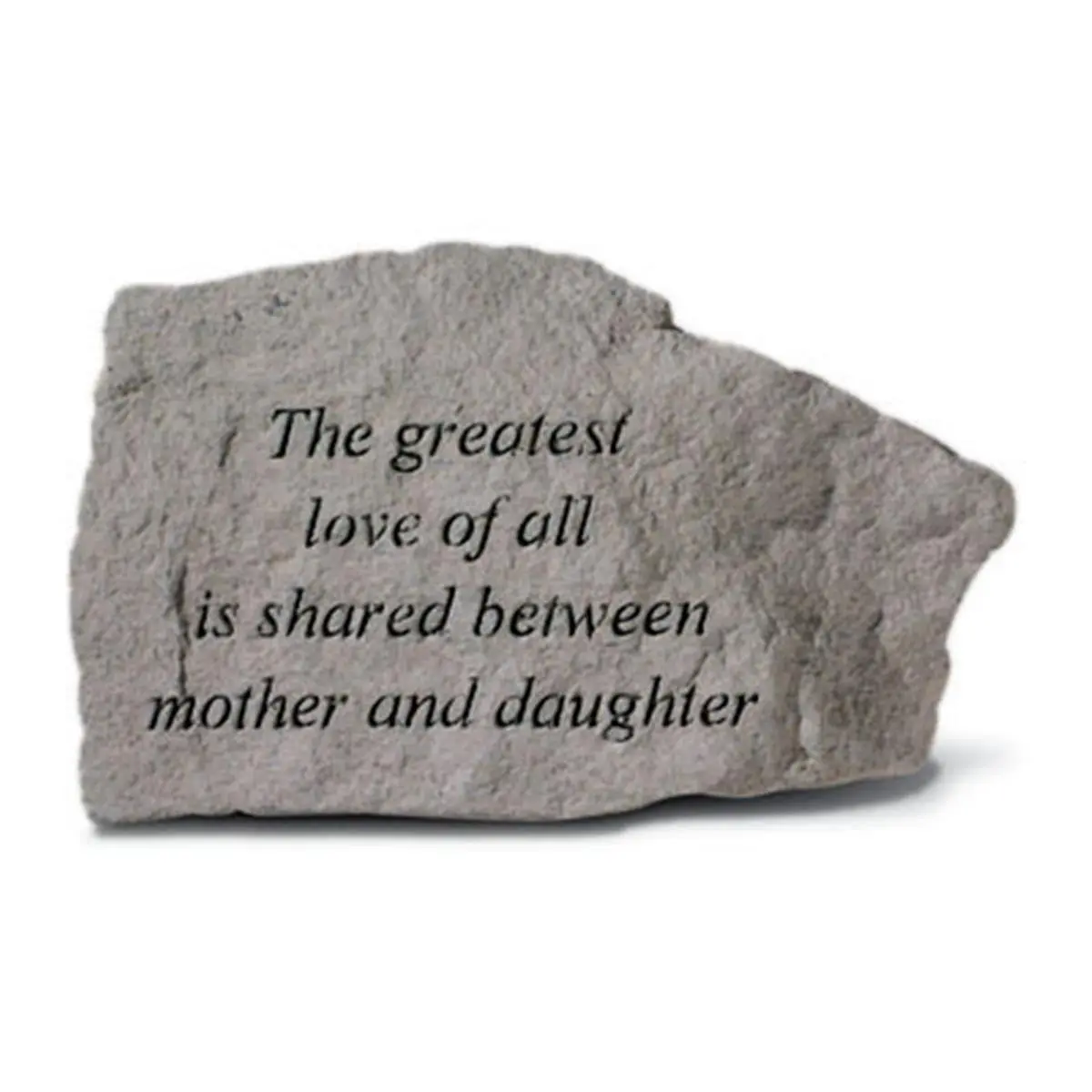 Kay Berry Inc. Outdoor Stone Garden Accent with Engraved Text - Decorative 5.5x3.25" Lawn Ornament