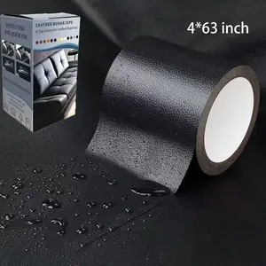 Leather Repair Tape 4x63in Thickened Self Adhesive Cuttable Faux Leather Sheet for Sofa Couch Car Seat Chair Furniture Upholstery Fix
