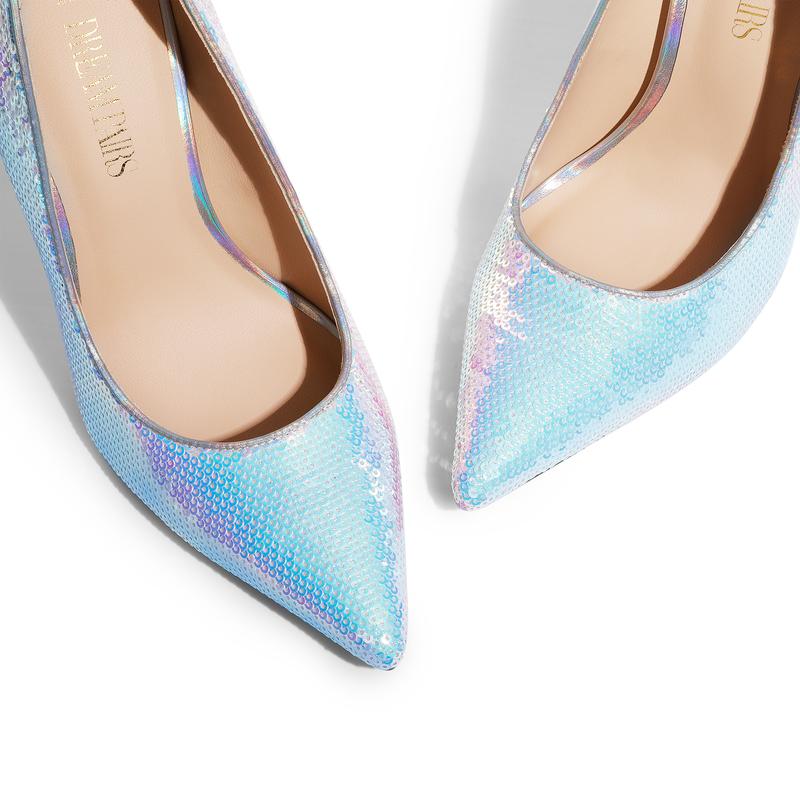 Dream Pairs Women's Sparkly Stiletto Sequin Pumps - Elegant Pointed Toe Heels