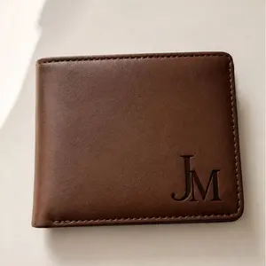 Personalized Leather Wallet for Men, Custom Dad Wallet, Engraved Initials Wallet, Hidden Message Wallet, Handwriting & Bible Verse Engraving, Father’s Day Gift for Dad Husband Boyfriend,