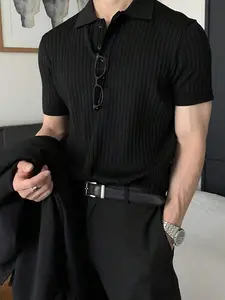 Manfinity Homme Men's Solid Color Short Sleeve Casual/Business Polo Shirt