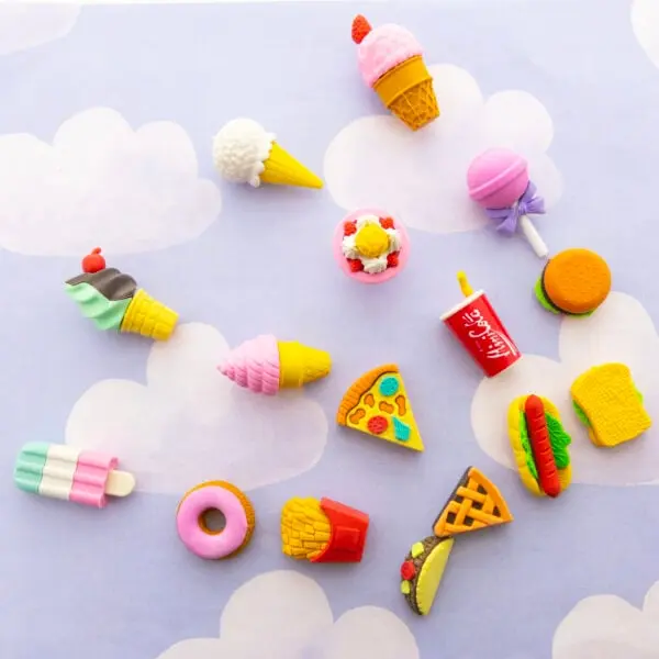 Bazic 2250 Snack Shop 3D Eraser Sets, Multi Color