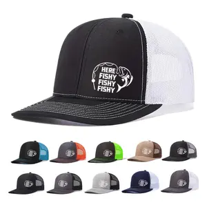 Trucker Hat Adjustable Mesh Back Fishing Inspired Printed Baseball Cap Lightweight Breathable Curved Brim Outdoor Casual Unisex Streetwear Hat