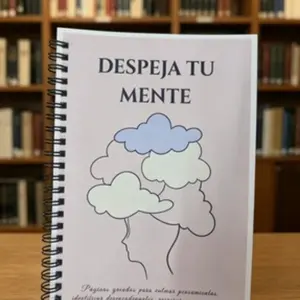 Coiled Notebook 'clear Your Mind,' Guided Journal for Calming Thoughts and Regaining Clarity, Self-Care and Healing Notebook