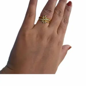 Panchadhatu Diamond-Design Ring, Non-Tarnish Pure Metal Costume Jewelry for Fashion Enthusiasts, Rings
