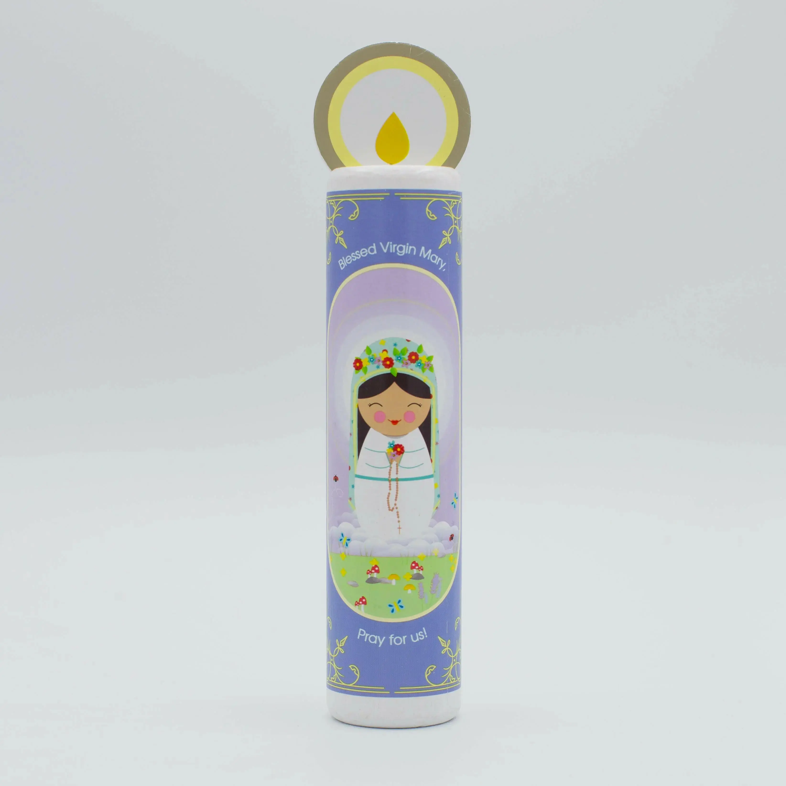 Blessed Virgin Mary (The Memorare) Wooden Prayer Candle