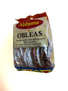 Obleas con Cajeta Aldama- 20 Obleas | Aldama Obleas with Cajeta (Cow & Goat Milk Candy) Wafer Cookies – 20 Count