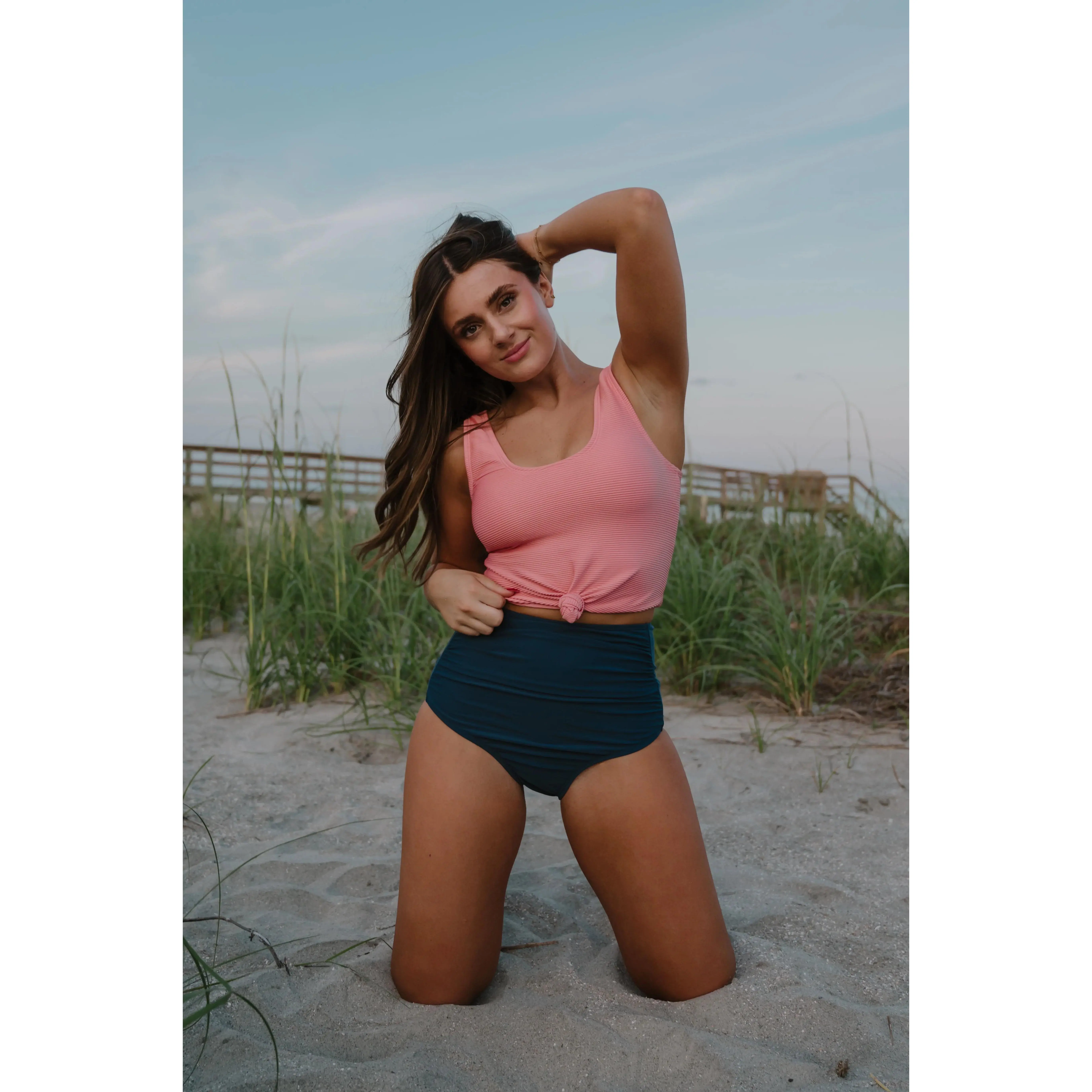 High Rise Barefoot Bottom | Navy | Final Sale