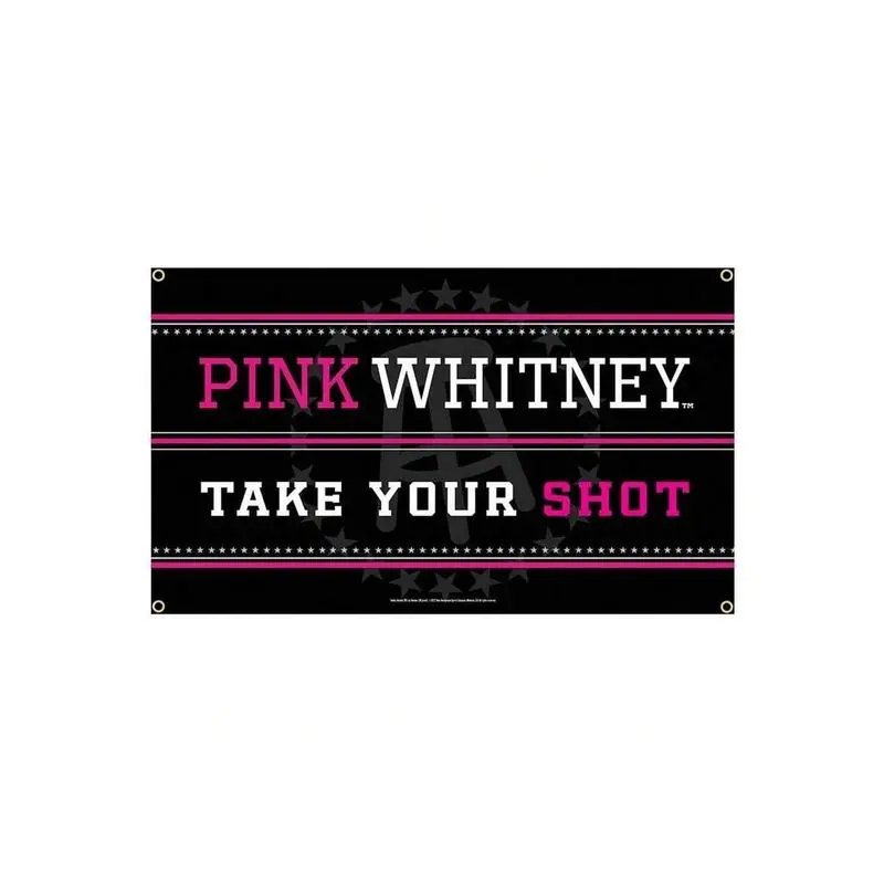1 Piece Pink Whitney "Take Your Shot" Funny Indoor Wall Flag - Classical Multicolor Wall Hanging Tapestry Poster Banner for Bar, Man Cave Decor - Home Supplies for Parties