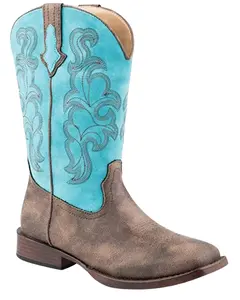 Women's Cowboy Classic Faux Shaft Performance Western Boot Square Toe - 09-021-1900-2859 Br