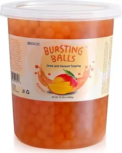 Strawberry Boba Pearls, Strawberry Popping Boba Bursting Boba, Strawberry Bubble Tapioca Pearls For Bubble Tea 1 Pound (Strawberry, 1 LB Pack of 1)