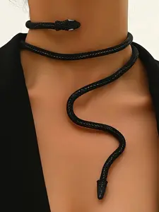 Gothic Snake Necklace Adjustable Fashion Classic High-End Style, Perfect Halloween Jewelry Gift for Family Friends Party Wear, Gothic Witch Jewelry