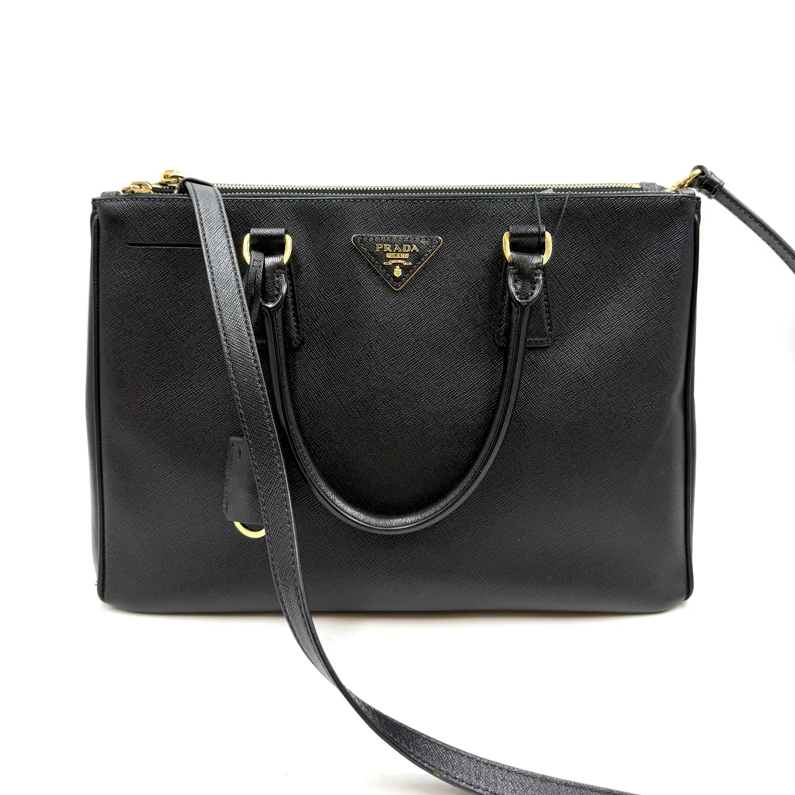 Pre-owned PRADA AS SHOWN Clutches & Wristlets HZ 4638 Galleria Saffiano Leather Handbag 26.05.23