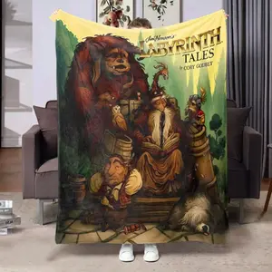 Labyrinth Movie-Themed Ultra-Soft Flannel Throw Blanket Suitable for Bed & Couch - Cozy All-Season Bedspread, Machine Washable Contemporary Bedding for & Rooms