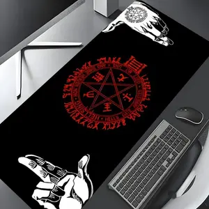 Gothic Occult Pentagram & Ritual Hands | Large Non - Slip Desk Mat Large Gaming Mouse Pad Accessory, Stylish Desk Protector with Non-Slip Rubber, Multi-Size for Laptop & Desktop Use Mousepad Design