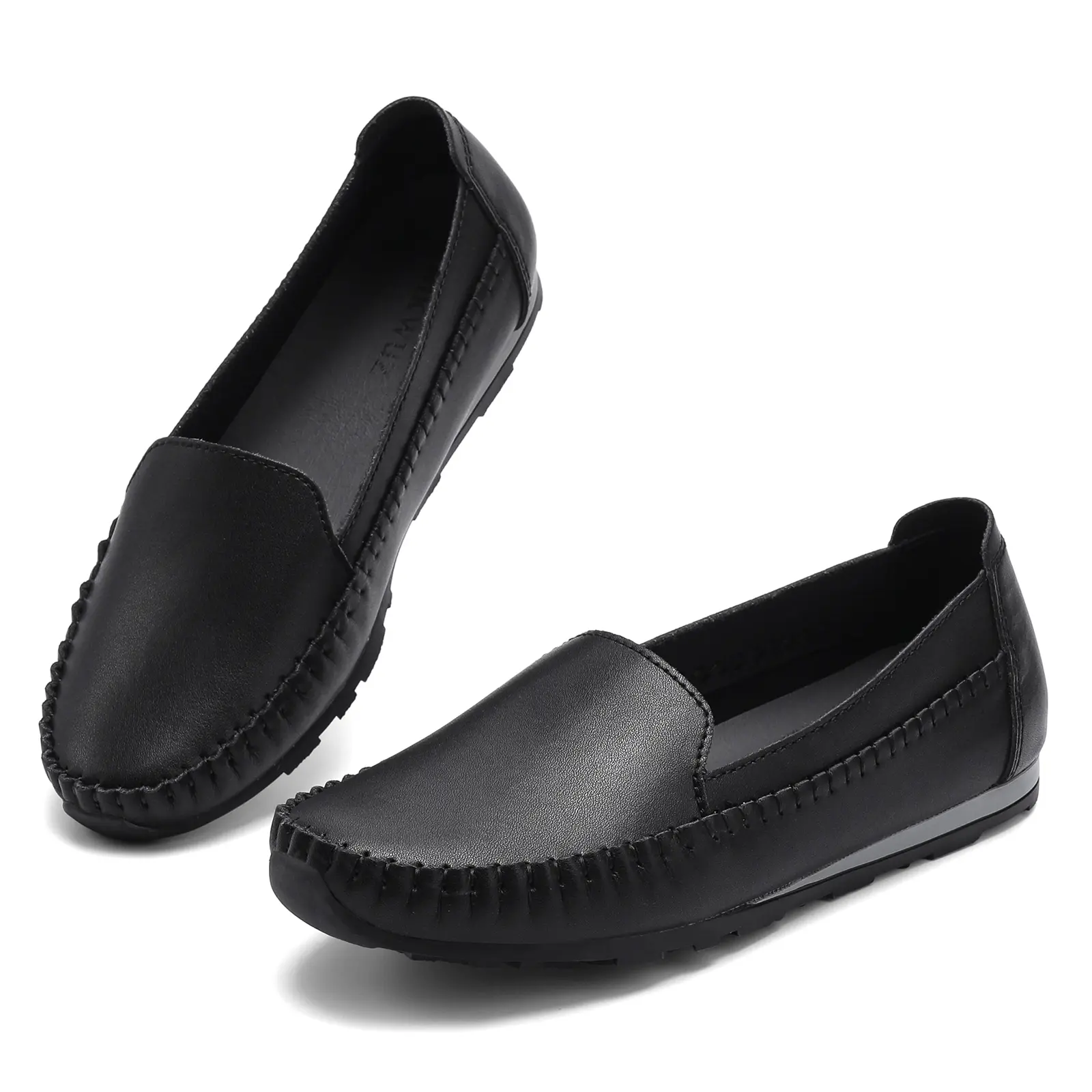 hikwuz Women's Slip On Loafers Lightweight Comfortable Driving Moccasins Versatile Round Toe Walking Flats For Casual Business Office Work Affordable Daily Casual Shoes