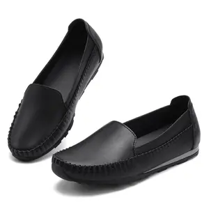 hikwuz Women's Slip On Loafers Lightweight Comfortable Driving Moccasins Versatile Round Toe Walking Flats For Casual Business Office Work Affordable Daily Casual Shoes